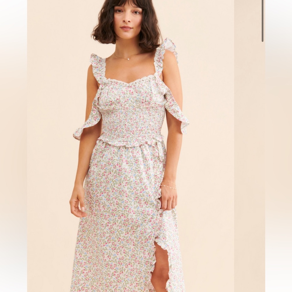 NWT For Love And Lemons Floral Midi